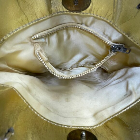 Magid Unisex Gold/Silver Chainmail Vintage Style Handmade Crossbody Bag - Picture 10 of 11